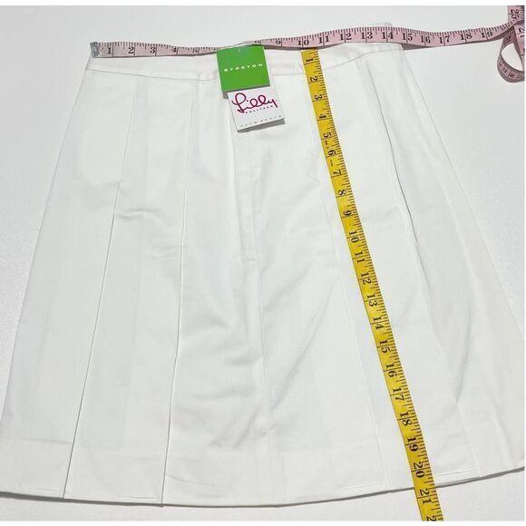 Lilly Kiki Pleated Skirt Knee Length White Midi Tennis‎ Label White Size 2 - Picture 6 of 10